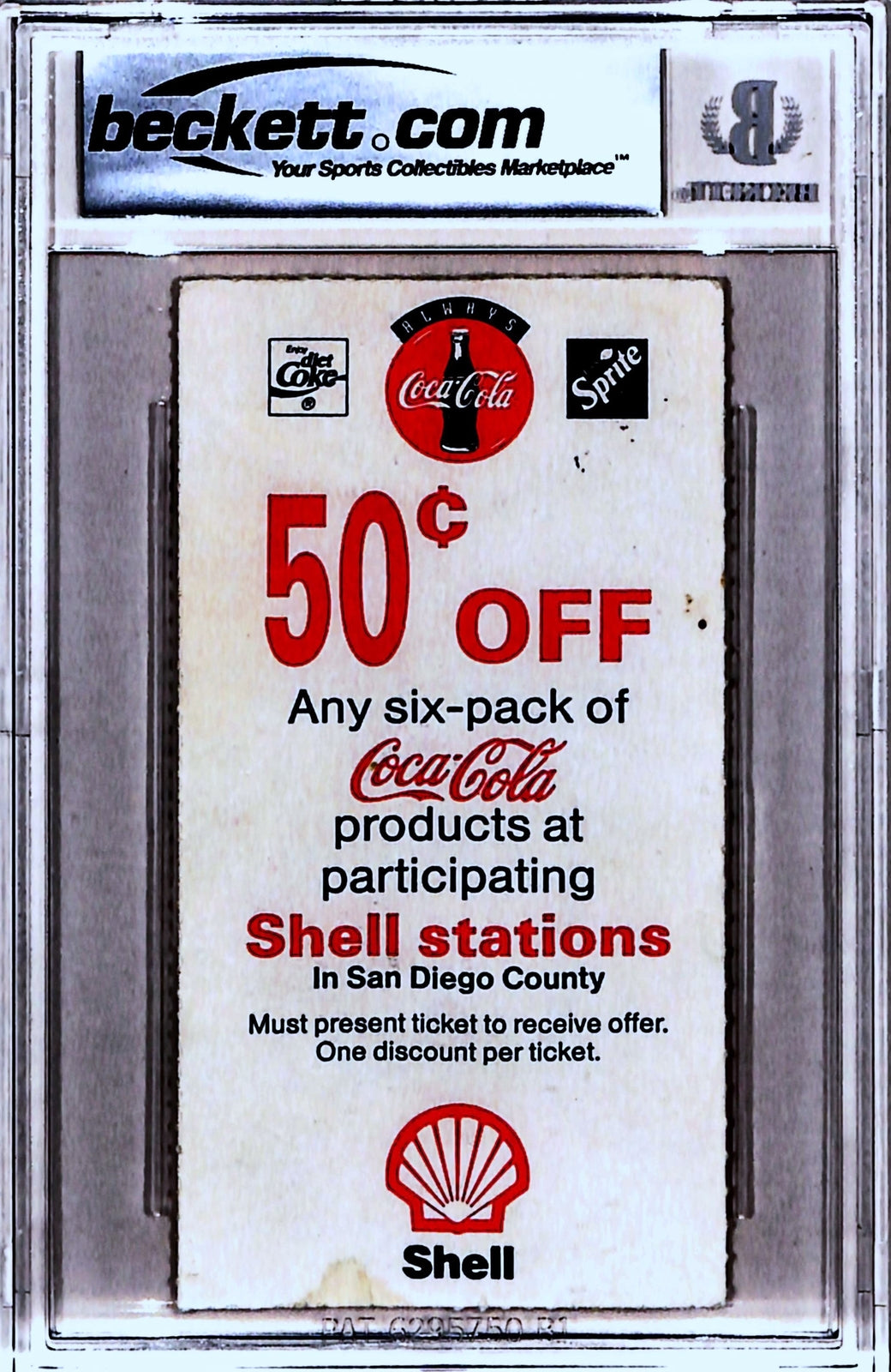 Deion Sanders Autographed San Francisco 49ers Ticket Stub Beckett Slabbed