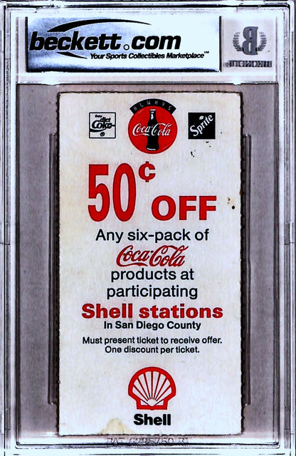 Deion Sanders Autographed San Francisco 49ers Ticket Stub Beckett Slabbed