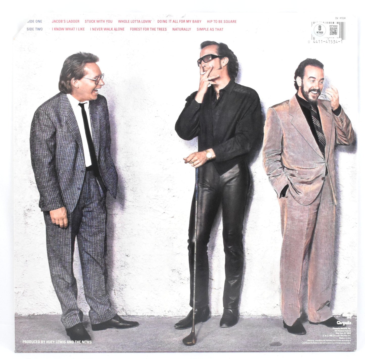 Huey Lewis Signed Huey Lewis and The News Fore! Vinyl Album