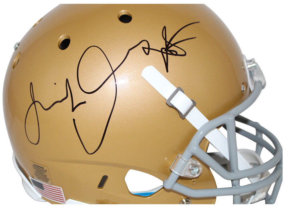 Jeremiah Owusu-Koramoah Signed Notre Dame Full Size Schutt Helmet