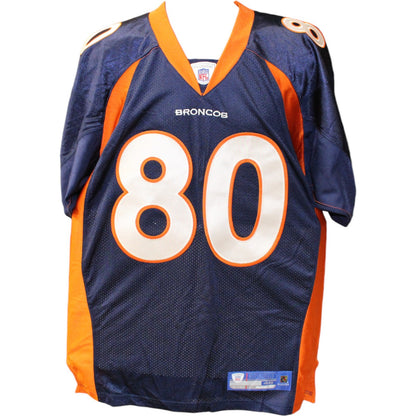 Rod Smith Signed Denver Broncos Blue Reebok Jersey Size 48