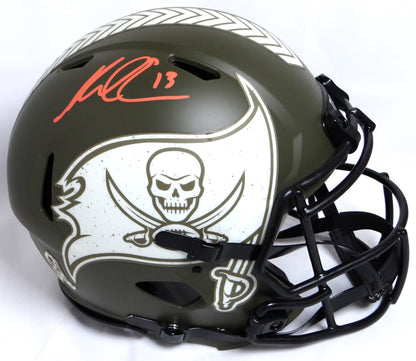 Mike Evans Signed Tampa Bay Buccaneers Salute to Service Full Size Helmet