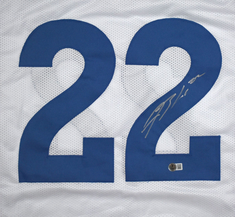 Blake Corum Autographed White Custom Jersey