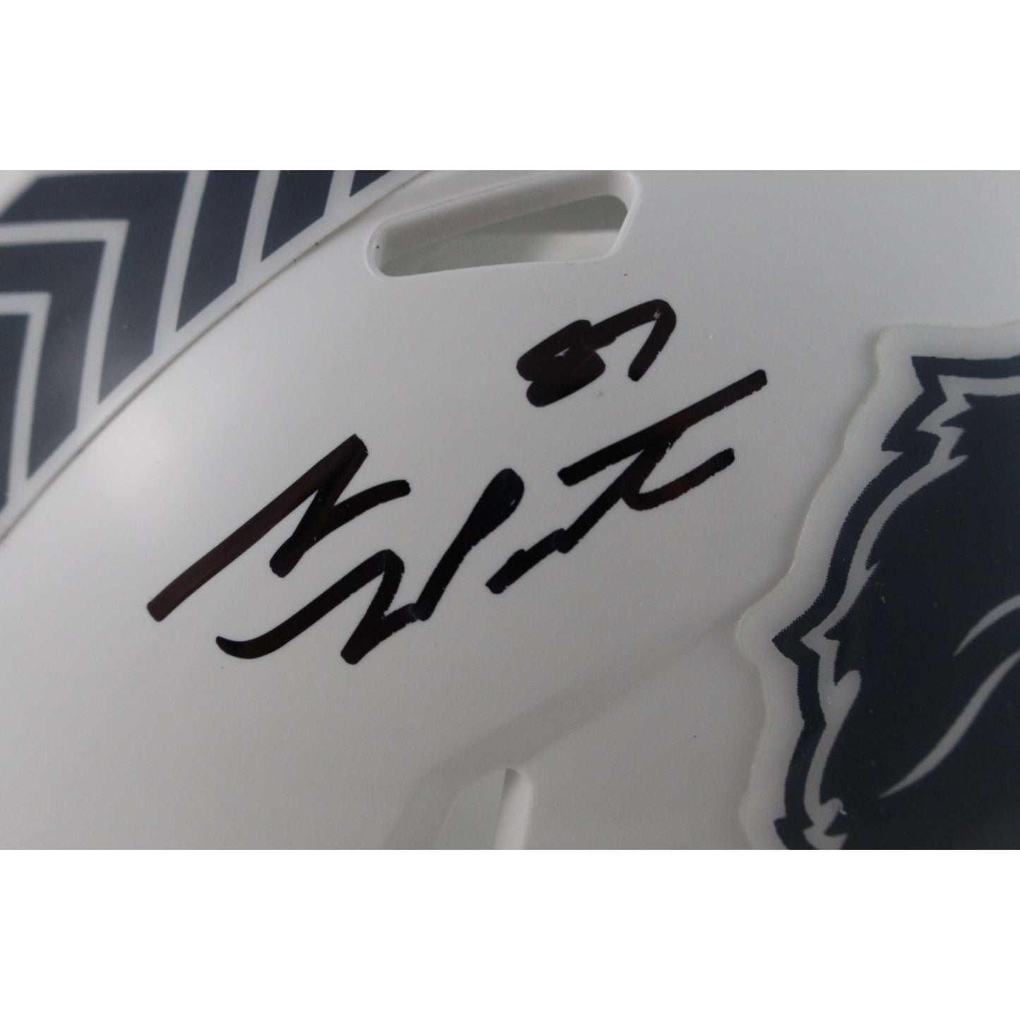 Sam LaPorta Signed Detroit Lions 2024 Salute to Service Mini Helmet Beckett