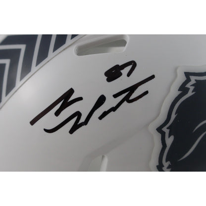 Sam LaPorta Signed Detroit Lions 2024 Salute to Service Mini Helmet Beckett