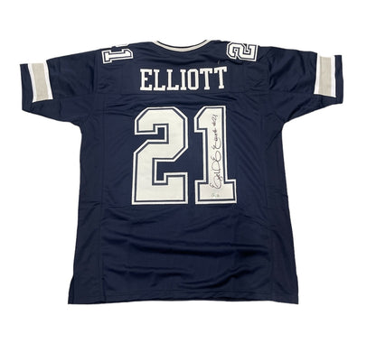 Ezekiel Elliott Signed Dallas Cowboys Custom Football Jersey