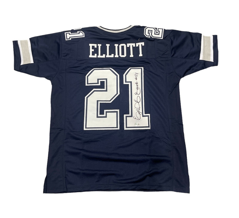 Ezekiel Elliott Signed Dallas Cowboys Custom Football Jersey
