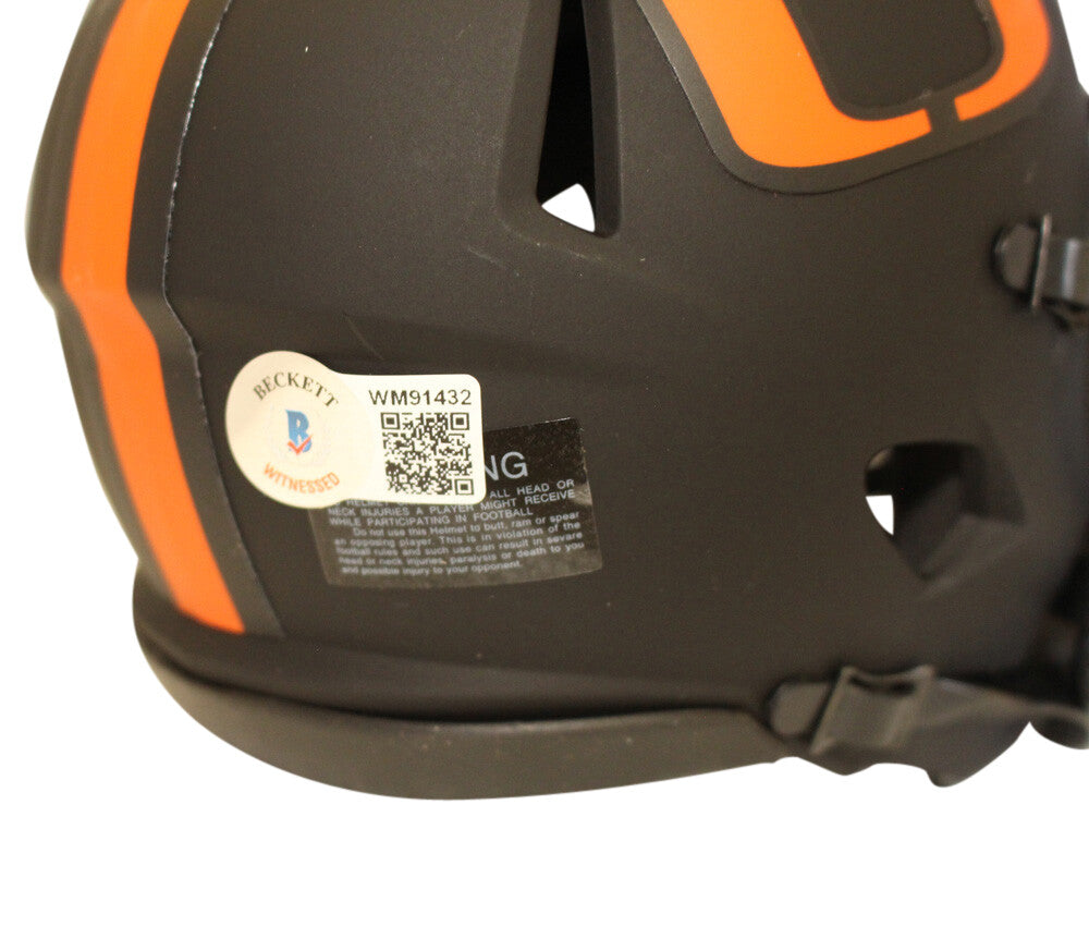 Frank Gore Autographed Miami Hurricanes Eclipse Speed Mini Helmet