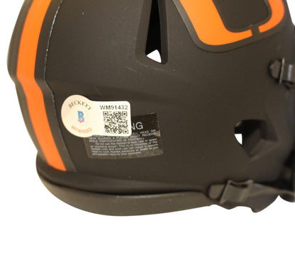 Frank Gore Autographed Miami Hurricanes Eclipse Speed Mini Helmet