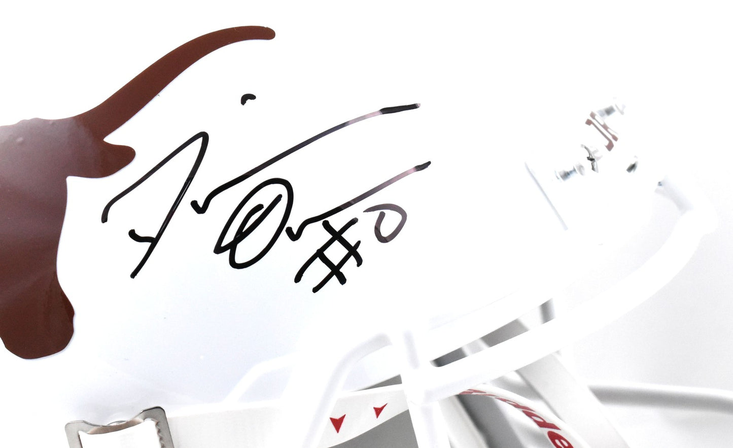 DeMarvion Overshown Signed Texas Longhorns Full Size Speed Helmet