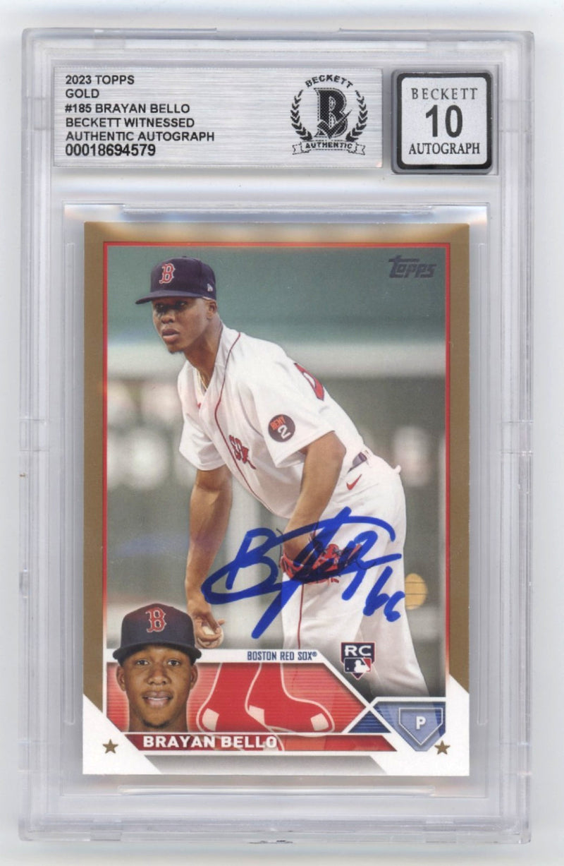 Brayan Bello Signed 2023 Topps Gold Rookie Card BGS 10 Auto