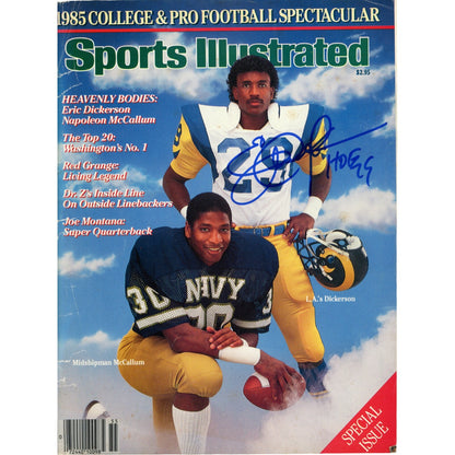Eric Dickerson Autographed Los Angeles Rams 1985 Sports Illustrated Magazine