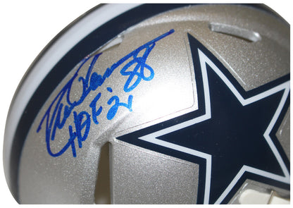 Drew Pearson Signed Dallas Cowboys Speed Mini Helmet (HOF Inscription)