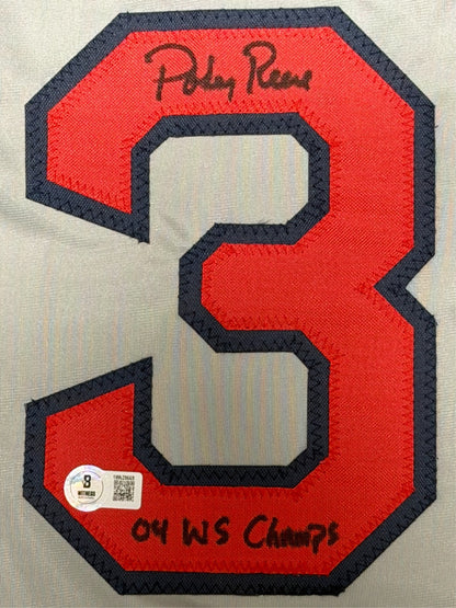 Pokey Reese Signed Boston Red Sox Custom Jersey (2004 WS Champs)