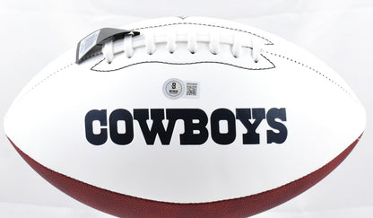 DeMarvion Overshown Autographed Dallas Cowboys Logo Football