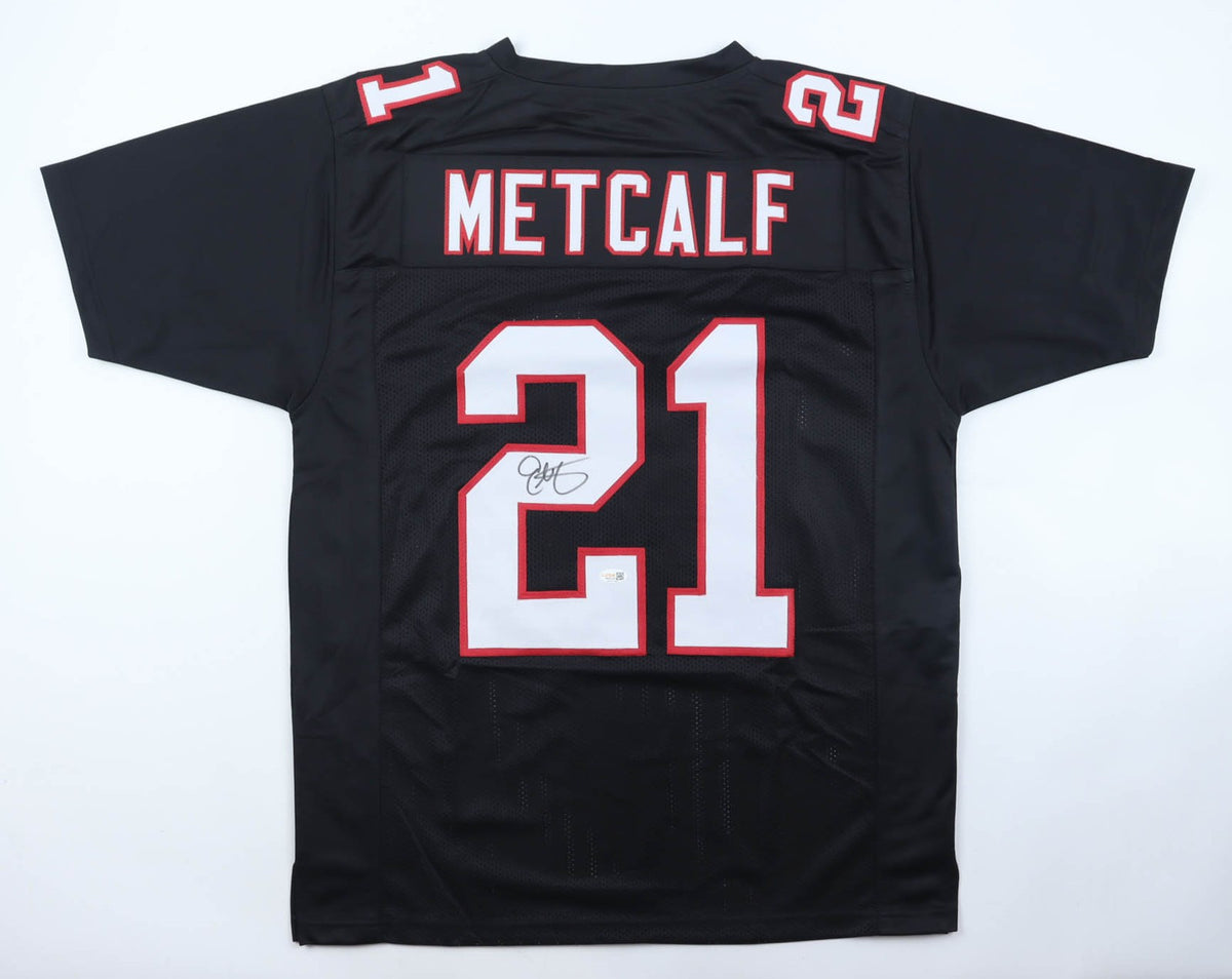 Eric Metcalf Autographed Atlanta Falcons Black Custom Jersey