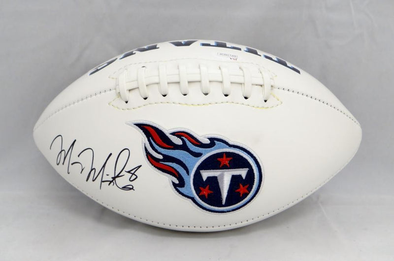Marcus Mariota Autographed Tennessee Titans Logo Football