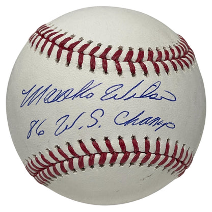 Mookie Wilson Signed Rawlings Official MLB Baseball (86 WS Champs)