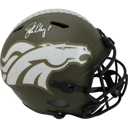 John Elway Signed Denver Broncos 2022 Salute to Service Full Size Helmet