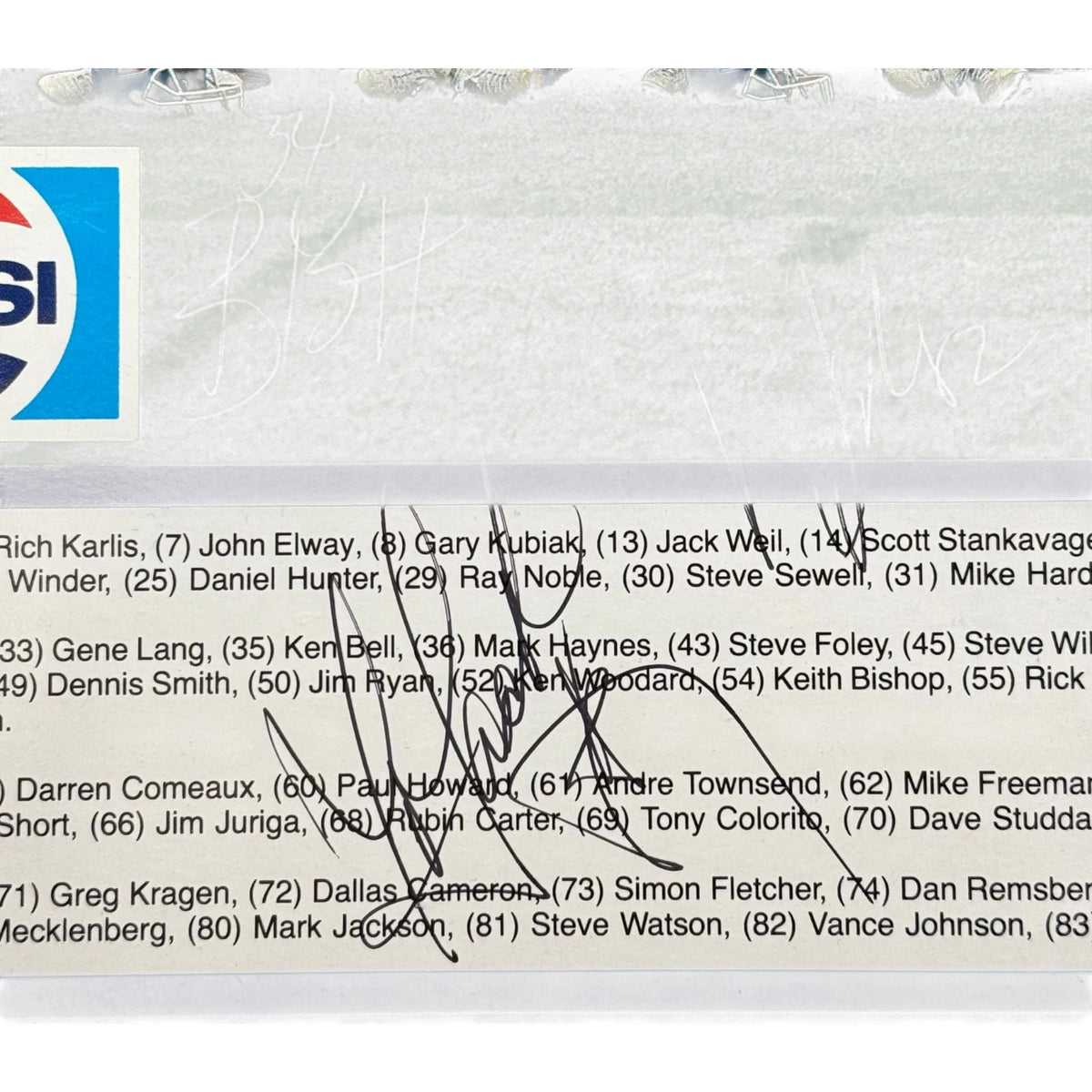 John Elway & Floyd Little Multi-Signed Denver Broncos 11x17 Photo
