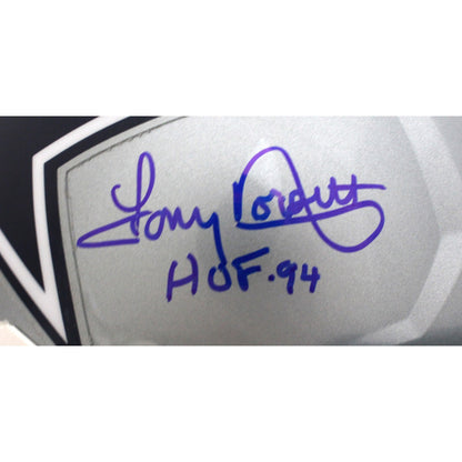 Drew Pearson, Roger Staubach & Tony Dorsett Signed Cowboys Full Size Helmet
