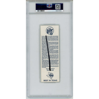 Emmitt Smith Signed Dallas Cowboys All Time Rushing Record Ticket PSA