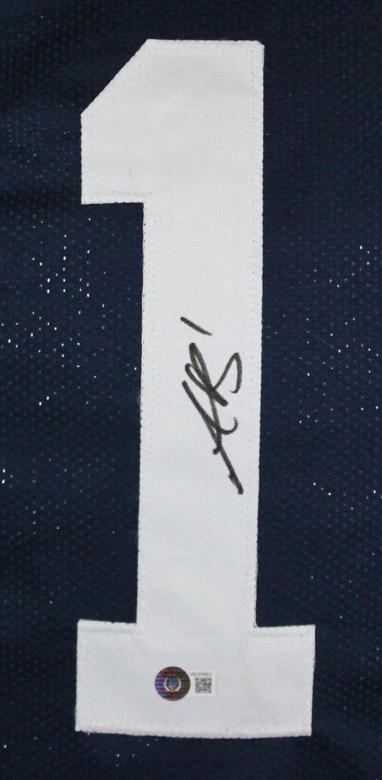 A.J. Brown Autographed Blue College Style Jersey
