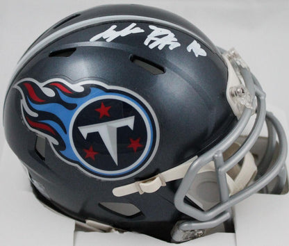 Treylon Burks Signed Tennessee Titans White Speed Mini Helmet