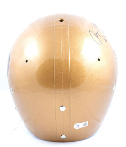 Roger Staubach Signed Navy Midshipmen Full Size TK Helmet - Heisman