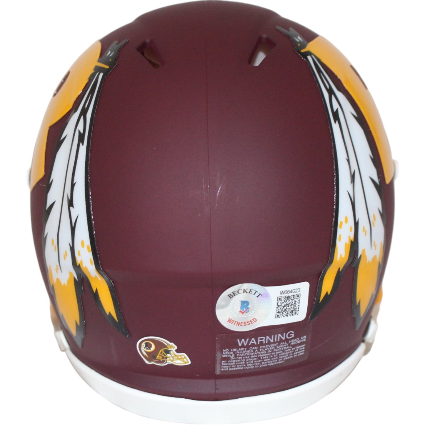 John Riggins Signed Washington Redskins AMP Mini Helmet Beckett BAS