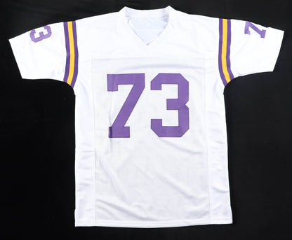 Ron Yary Signed Minnesota Vikings White Custom Jersey