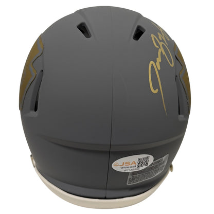 Tamba Hali Signed Kansas City Chiefs Slate Mini Helmet JSA