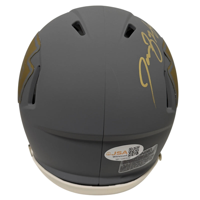 Tamba Hali Signed Kansas City Chiefs Slate Mini Helmet JSA