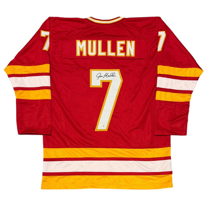 Joe Mullen Signed Calgary Flames Custom Hockey Jersey