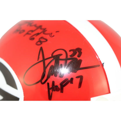 Terrell Davis, Champ Bailey & Charley Trippi Signed Georgia Mini Helmet