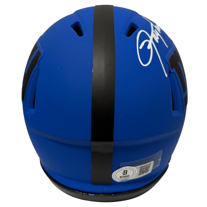 Lawrence Taylor Signed New York Giants Rave Mini Helmet Beckett BAS COA
