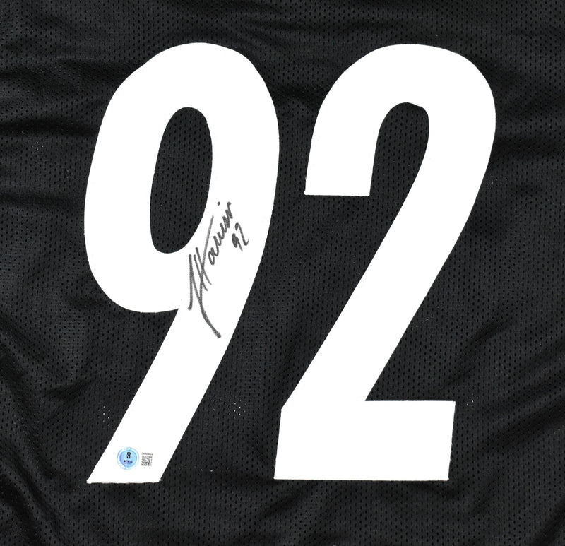 James Harrison Autographed Pittsburgh Steelers Black Custom Jersey