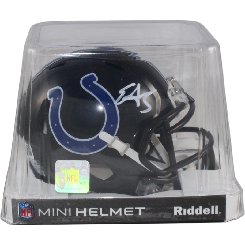 Edgerrin James Signed Indianapolis Colts 2023 Alternate Mini Helmet