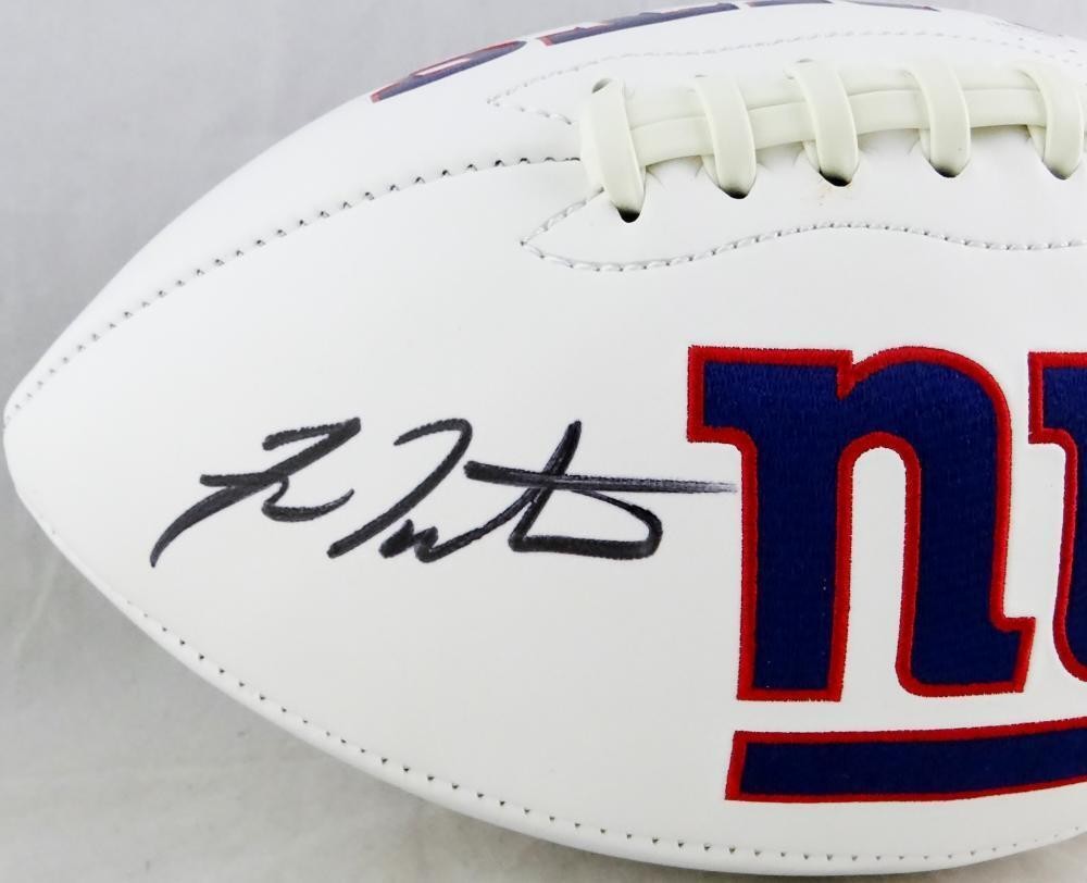 Fran Tarkenton Signed New York Giants Logo Football with HOF Inscription