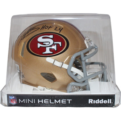 Patrick Willis Signed San Francisco 49ers Mini Helmet with "HOF" Inscription