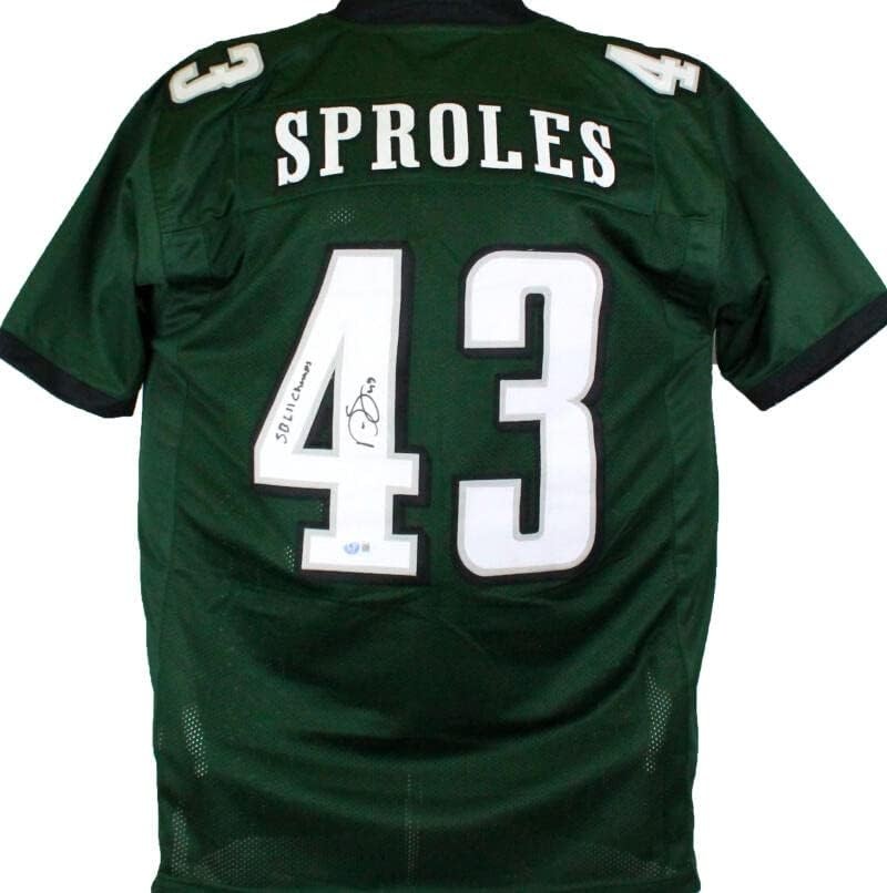 Darren Sproles Signed Philadelphia Eagles Style Jersey - SB Champs Inscription