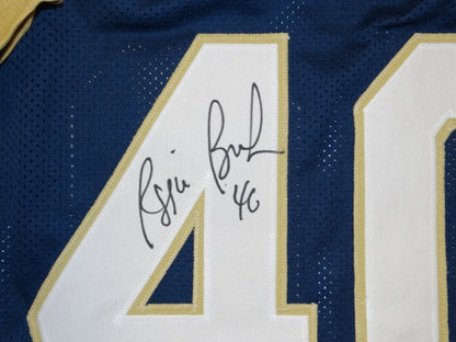 Reggie Brooks Autographed Blue Custom Jersey