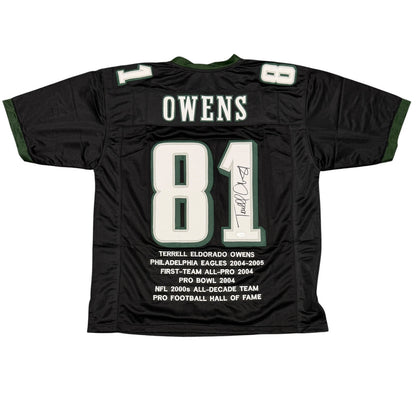 Terrell Owens Signed Philadelphia Eagles Stat Jersey