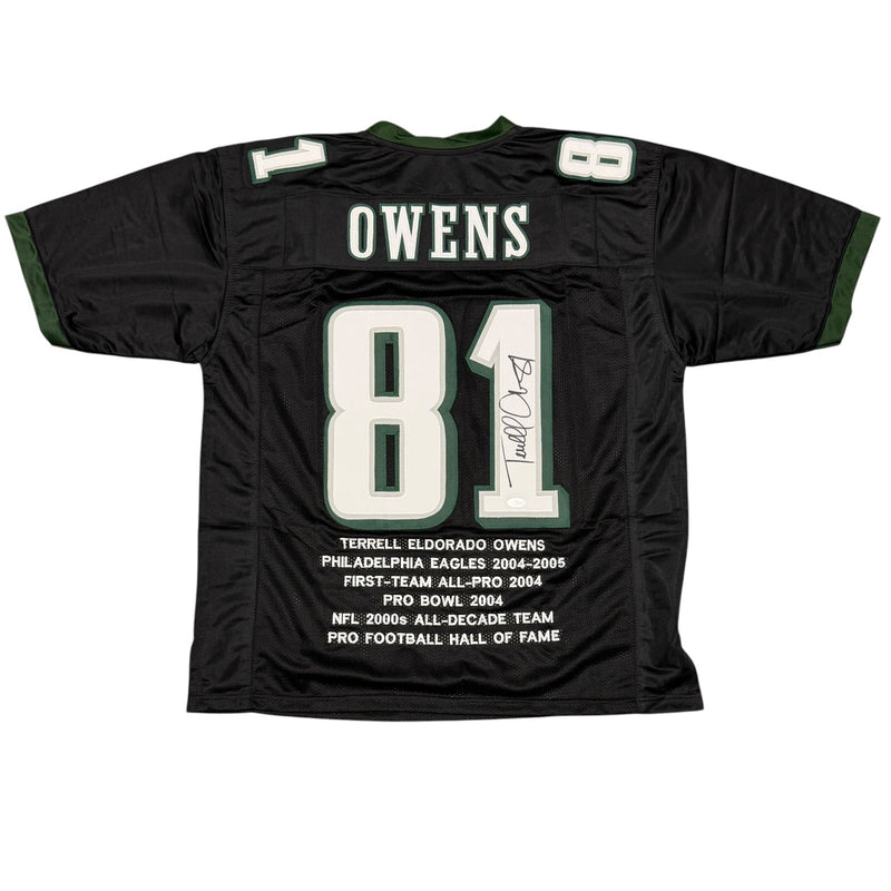 Terrell Owens Signed Philadelphia Eagles Stat Jersey