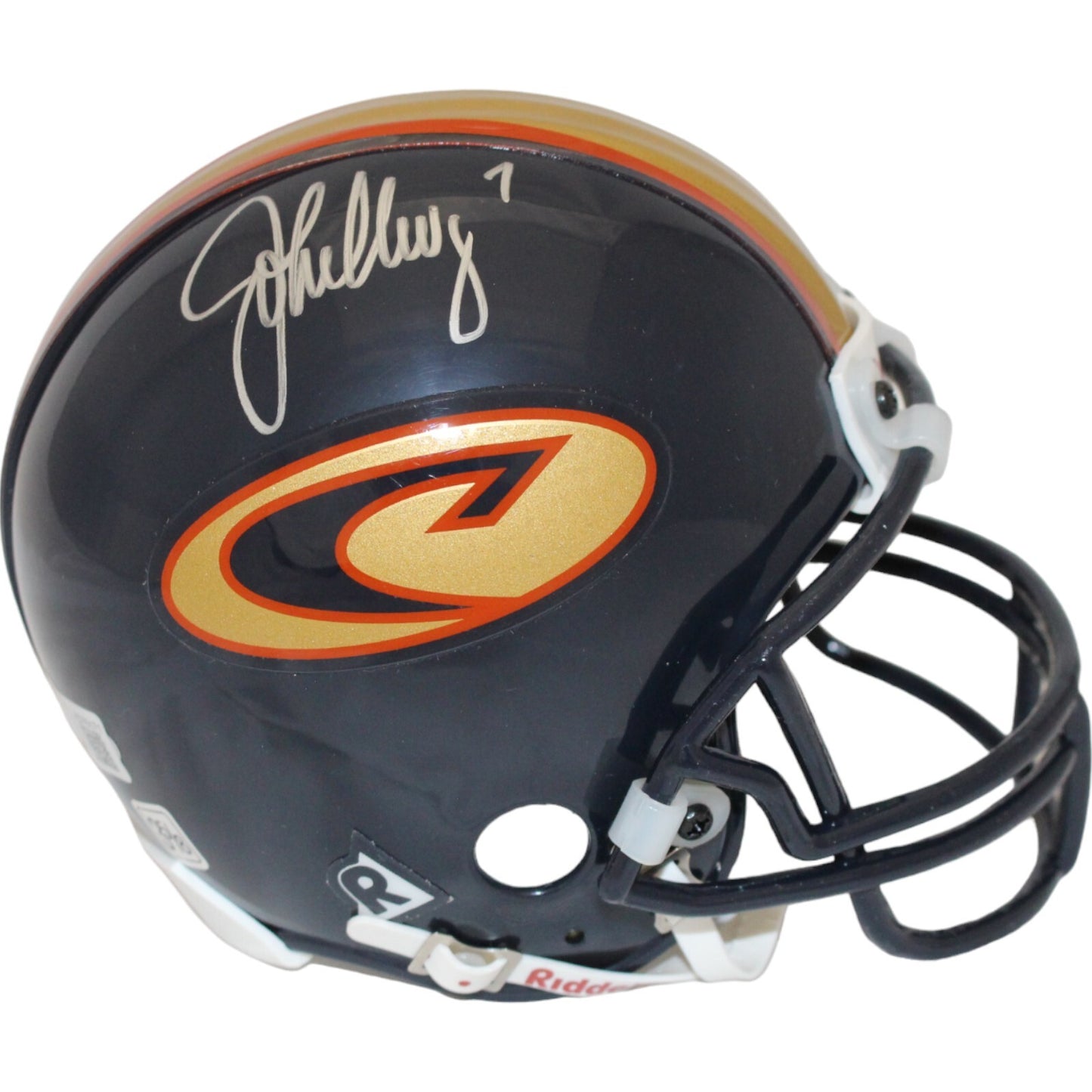 John Elway Autographed Colorado Crush VSR4 Mini Helmet