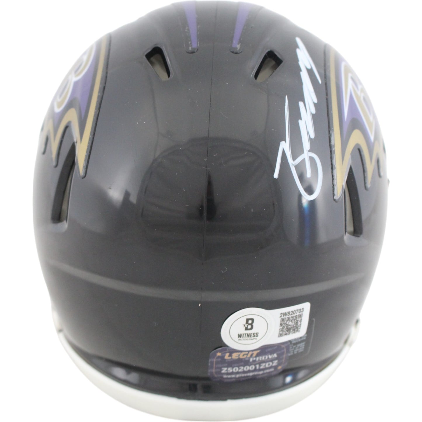 Zay Flowers Baltimore Ravens Autographed Mini Helmet
