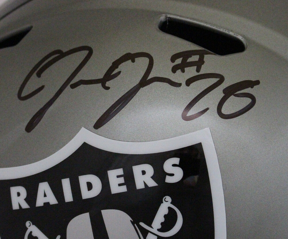 Josh Jacobs Las Vegas Raiders Autographed Full Size Flash Speed Helmet BAS