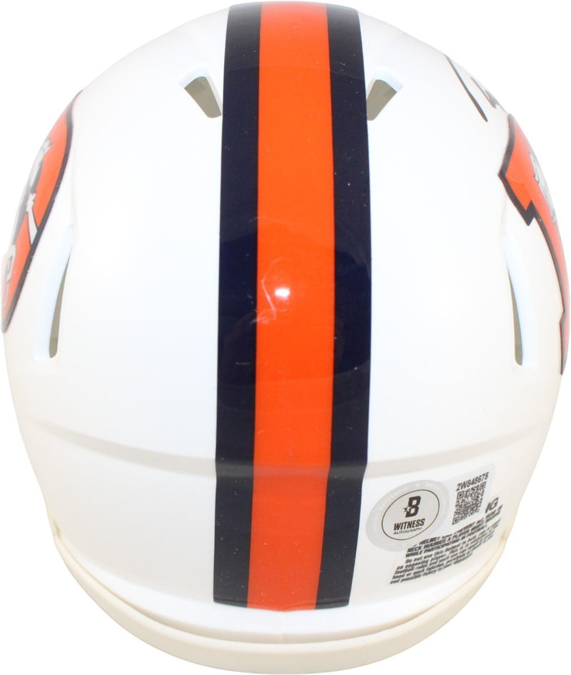 Troy Franklin Signed Denver Broncos Alternate Mini Helmet