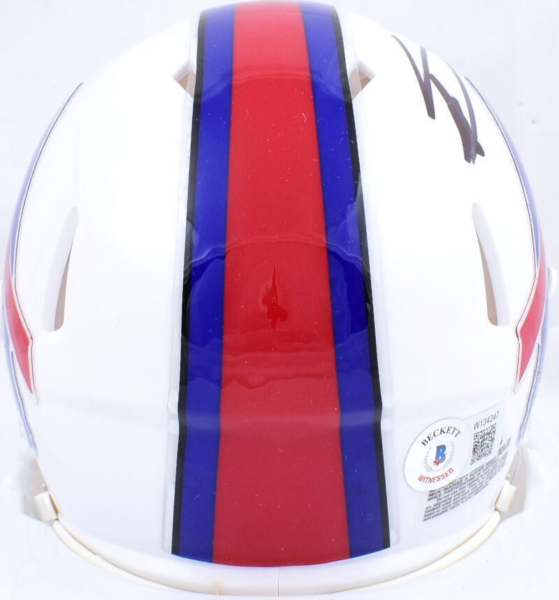 Stefon Diggs Signed Buffalo Bills Black Speed Mini Helmet
