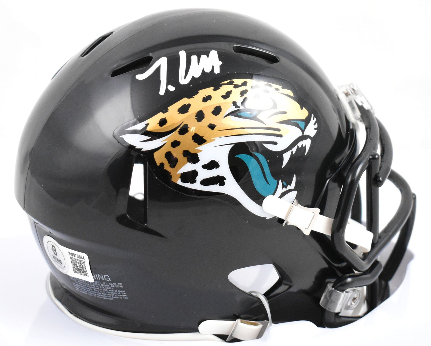 Travis Hunter Signed Jacksonville Jaguars Speed Mini Helmet